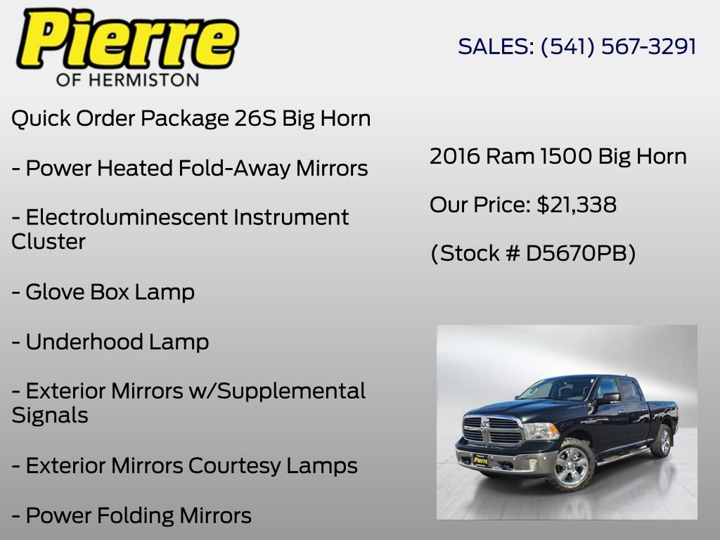 Used 2016 RAM 1500 Big Horn image 8