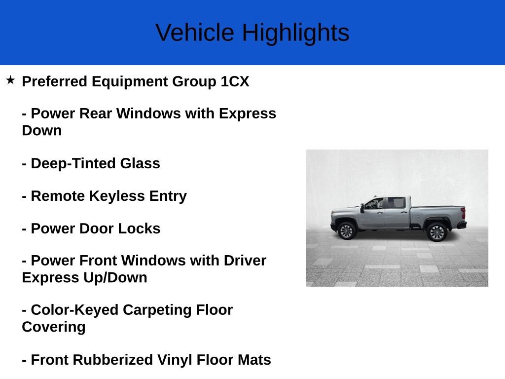New 2026 Chevrolet Silverado 2500 Custom w/ Custom Value Package RWD image 3