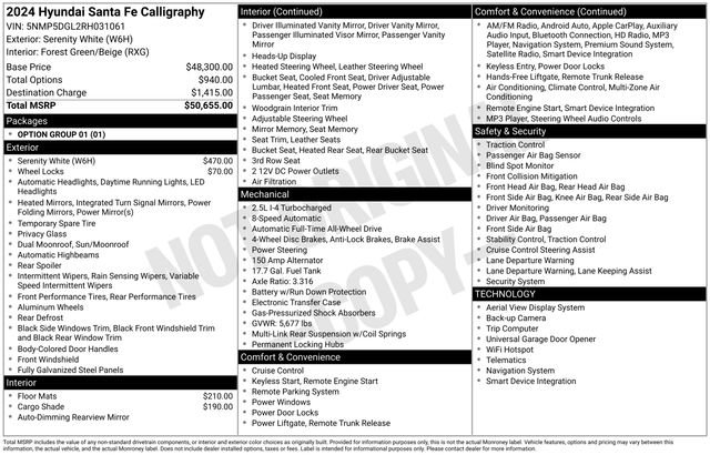 Used 2024 Hyundai Santa Fe Calligraphy image 38