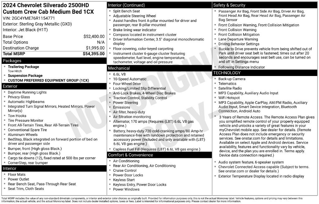Used 2024 Chevrolet Silverado 2500 Custom AWD/4WD image 10