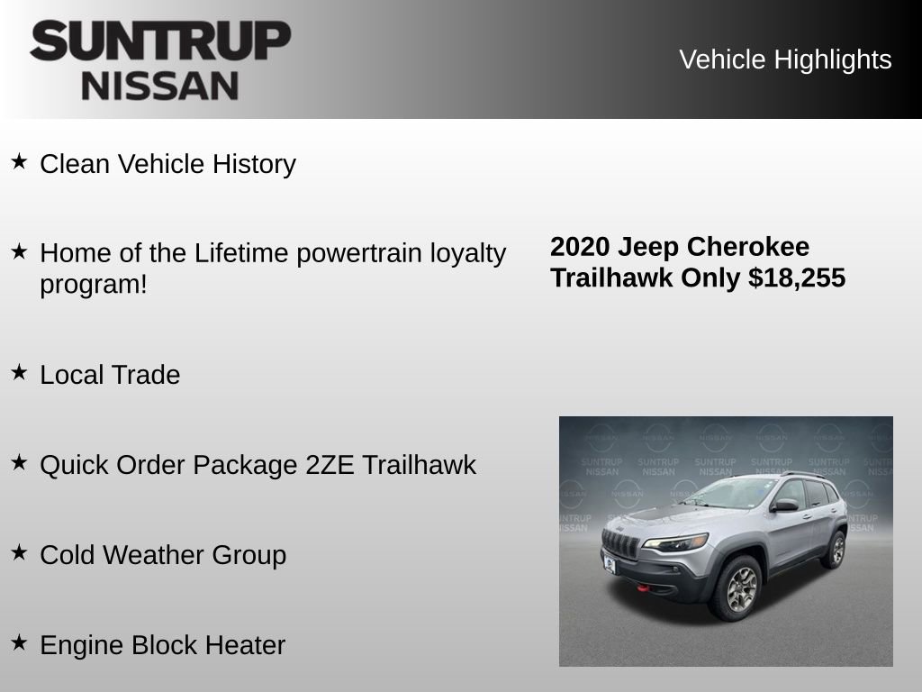 Used 2020 Jeep Cherokee Trailhawk w/ Cold Weather Group image 8