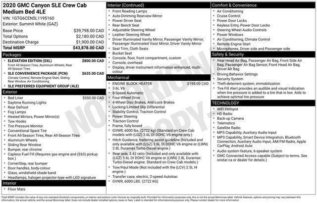 Used 2020 GMC Canyon SLE w/ Elevation Edition AWD/4WD image 50
