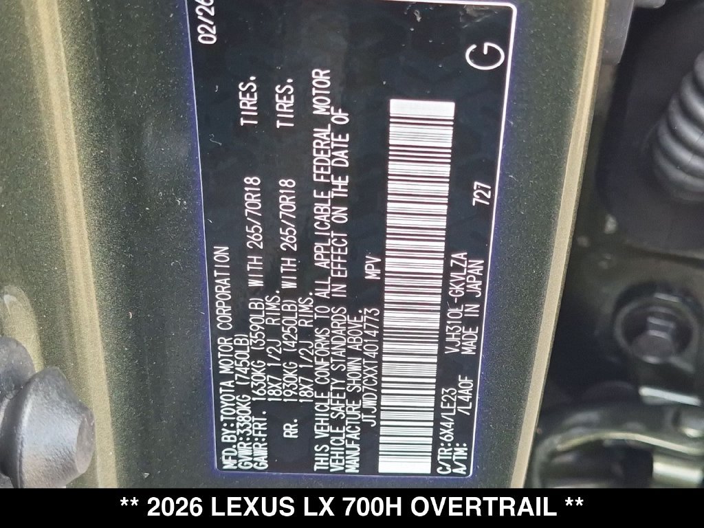 Used 2026 Lexus LX 700h Overtrail AWD/4WD image 35