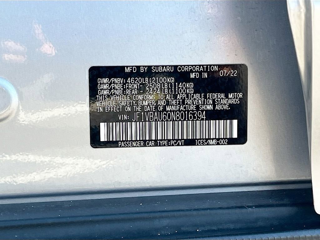 Used 2022 Subaru WRX GT AWD/4WD image 32