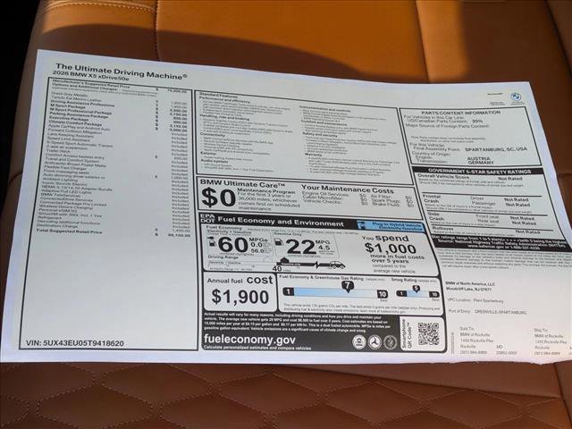 New 2026 BMW X5 xDrive50e w/ Executive Package image 19