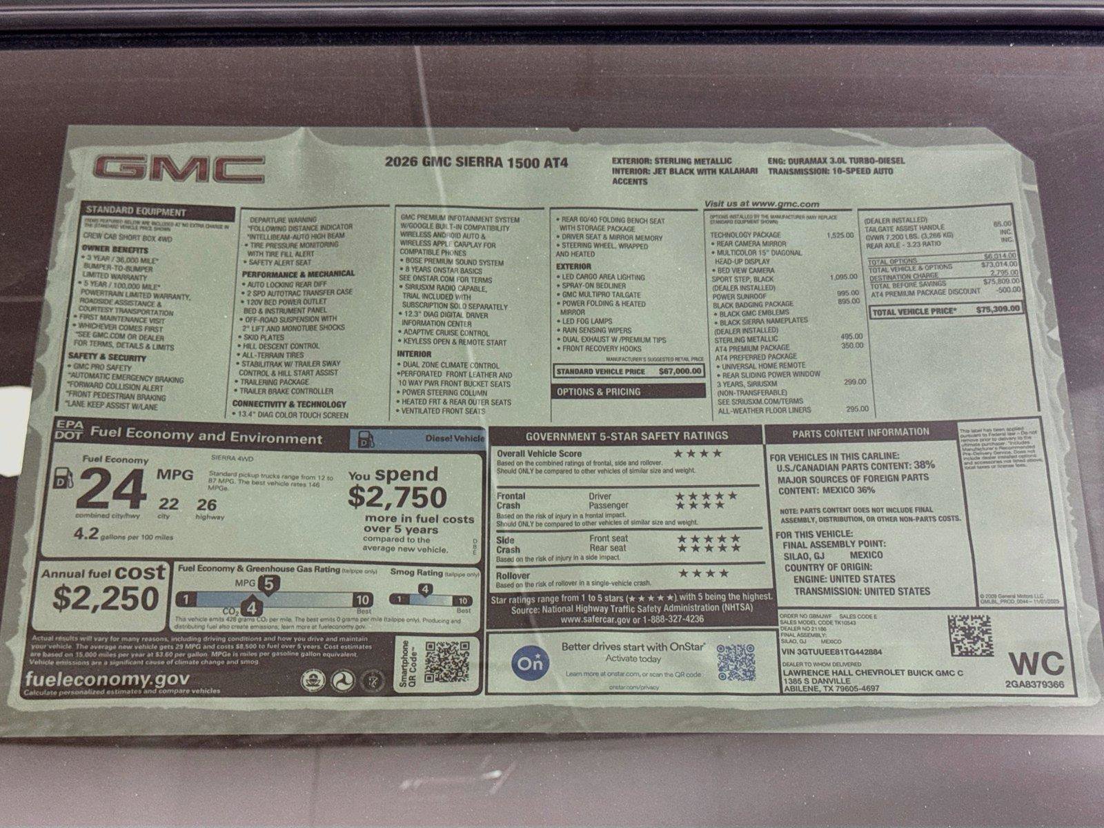 New 2026 GMC Sierra 1500 AT4 w/ AT4 Premium Package AWD/4WD image 20