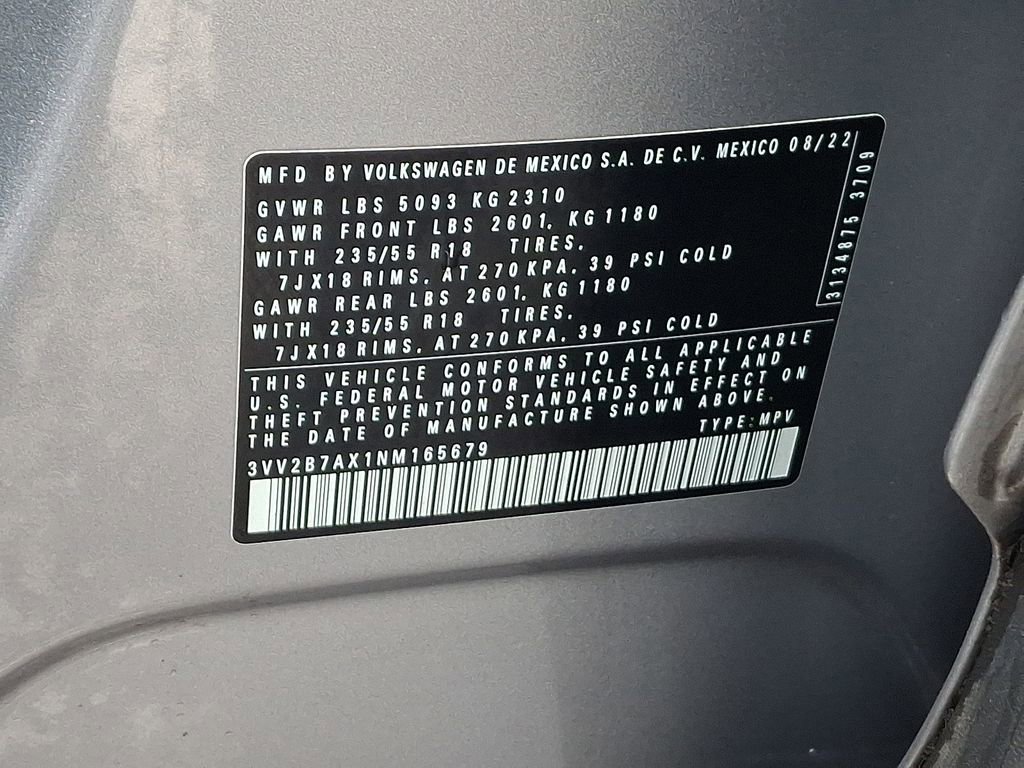 Certified 2022 Volkswagen Tiguan SE image 28