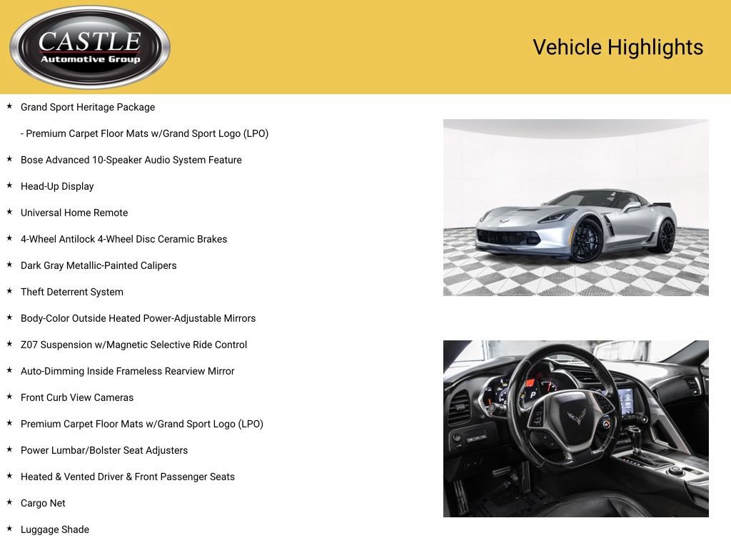 Used 2018 Chevrolet Corvette Grand Sport w/ Z07 Performance Package RWD image 8