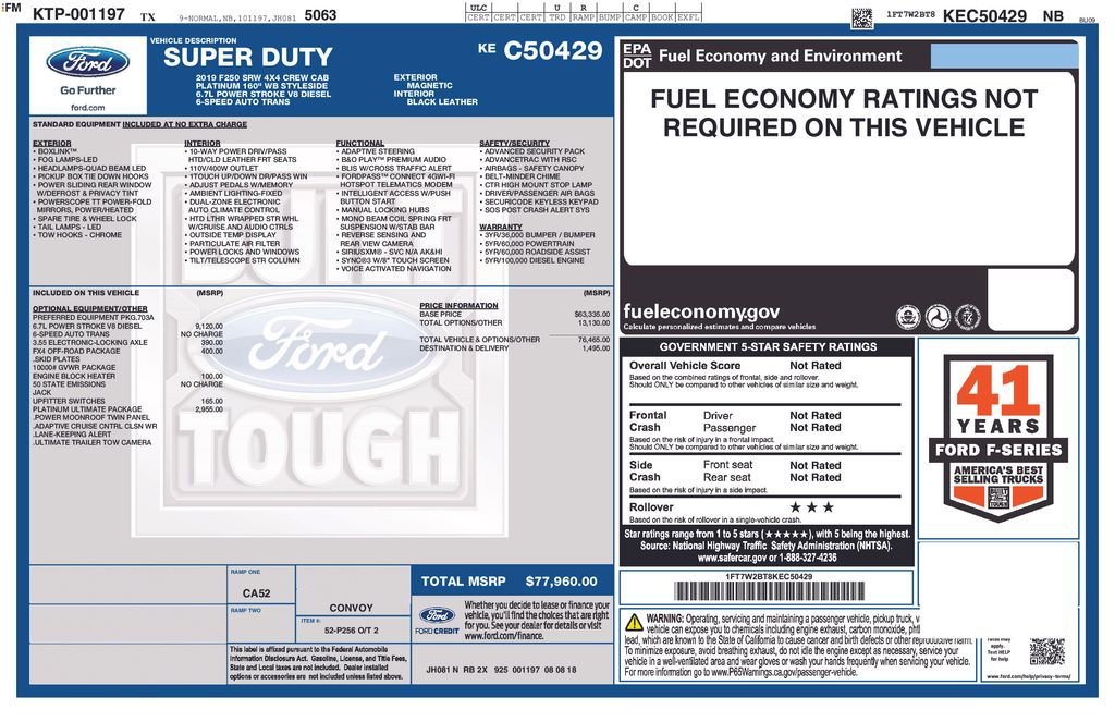 Used 2019 Ford F250 Platinum w/ Platinum Ultimate Package image 4