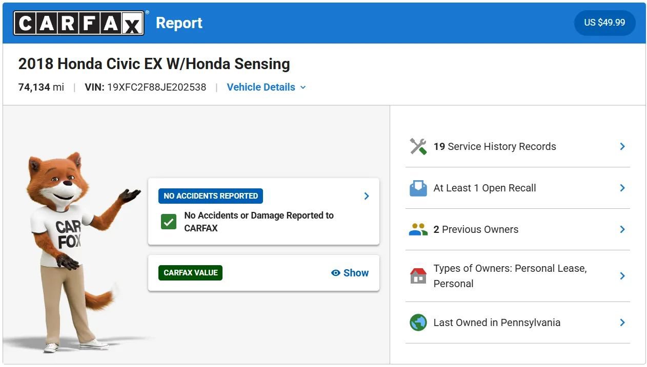 Used 2018 Honda Civic EX image 24