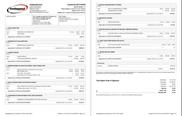 Used 2021 Cadillac Escalade Sport Platinum w/ Heavy-Duty Trailer Package image 7