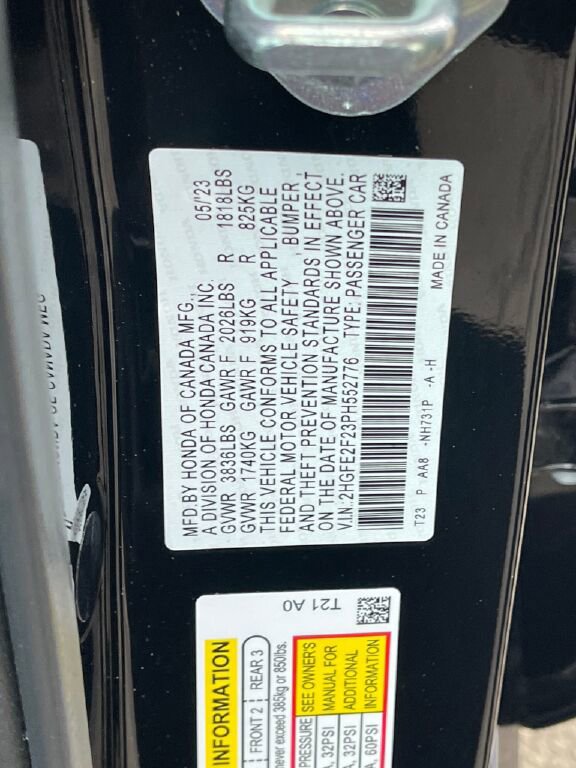 Certified 2023 Honda Civic LX image 28