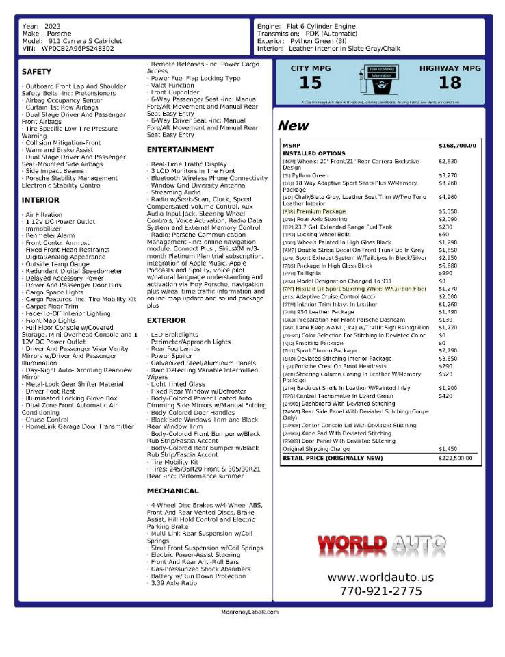 Used 2023 Porsche 911 Carrera S RWD image 2