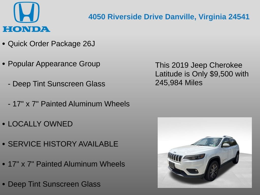 Used 2019 Jeep Cherokee Latitude w/ Popular Appearance Group image 7