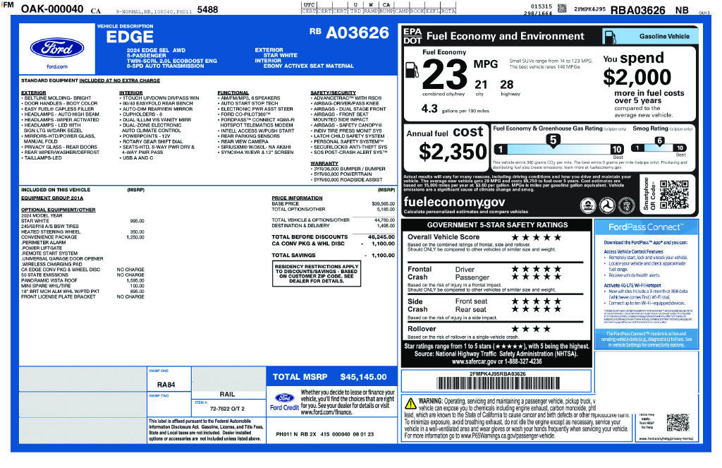 Used 2024 Ford Edge SEL w/ Convenience Package AWD/4WD image 32