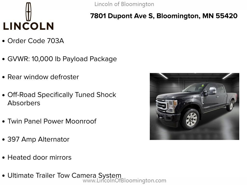 Used 2021 Ford F250 Platinum w/ FX4 Off-Road Package image 9