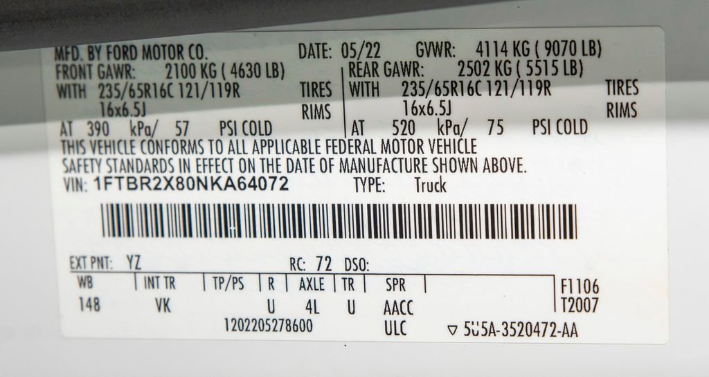 Used 2022 Ford Transit 250 148 High Roof AWD image 26