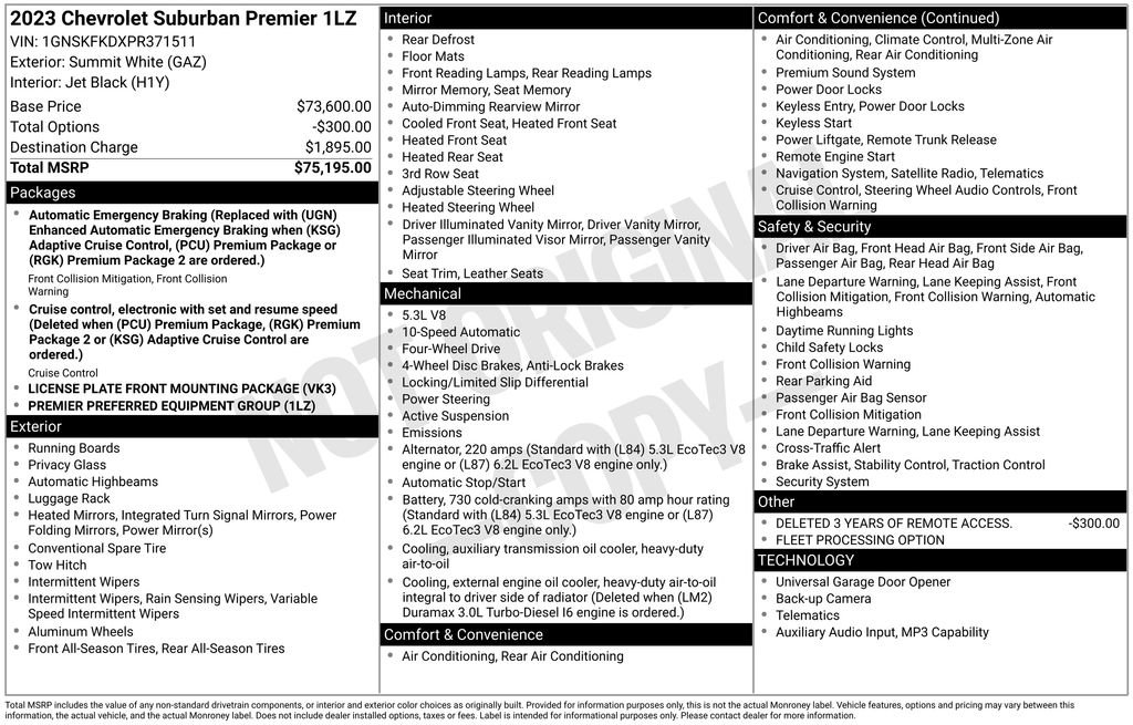 Used 2023 Chevrolet Suburban Premier AWD/4WD image 21