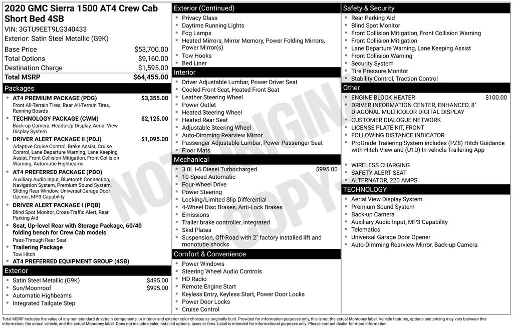 Used 2020 GMC Sierra 1500 AT4 w/ AT4 Premium Package AWD/4WD image 40