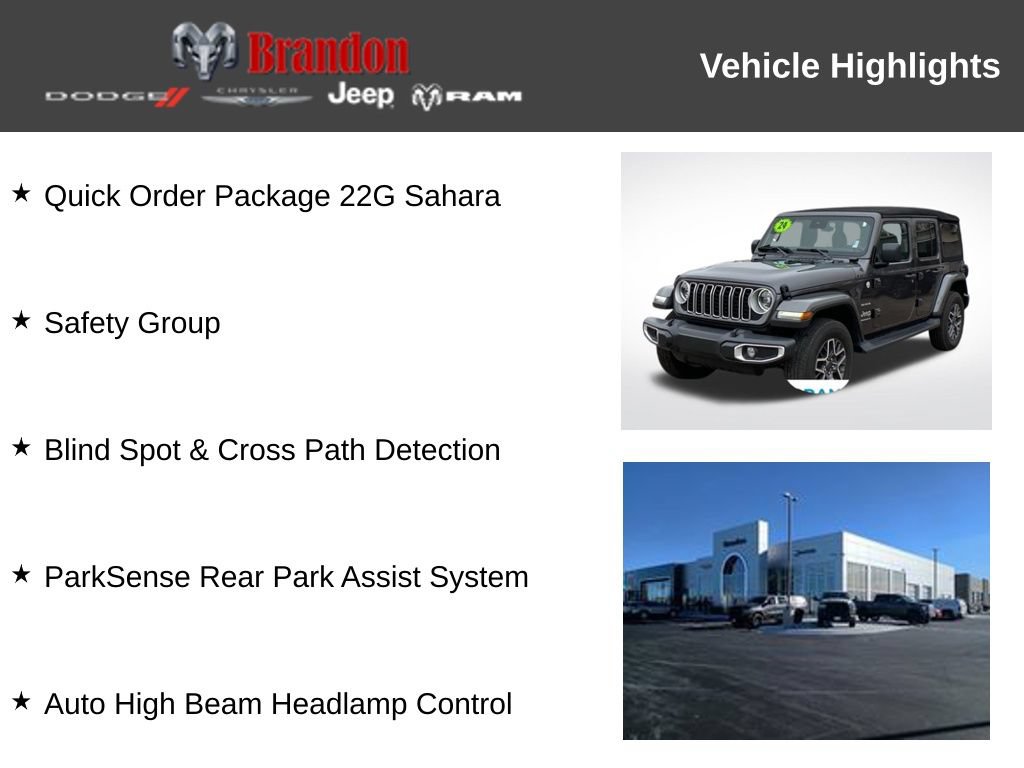Used 2024 Jeep Wrangler Unlimited Sahara w/ Safety Group AWD/4WD image 9