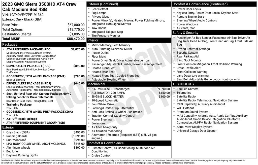 Used 2023 GMC Sierra 3500 AT4 w/ AT4 Preferred Package AWD/4WD image 26