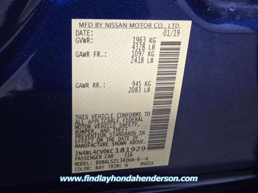 Used 2019 Nissan Altima 2.5 SR FWD image 13