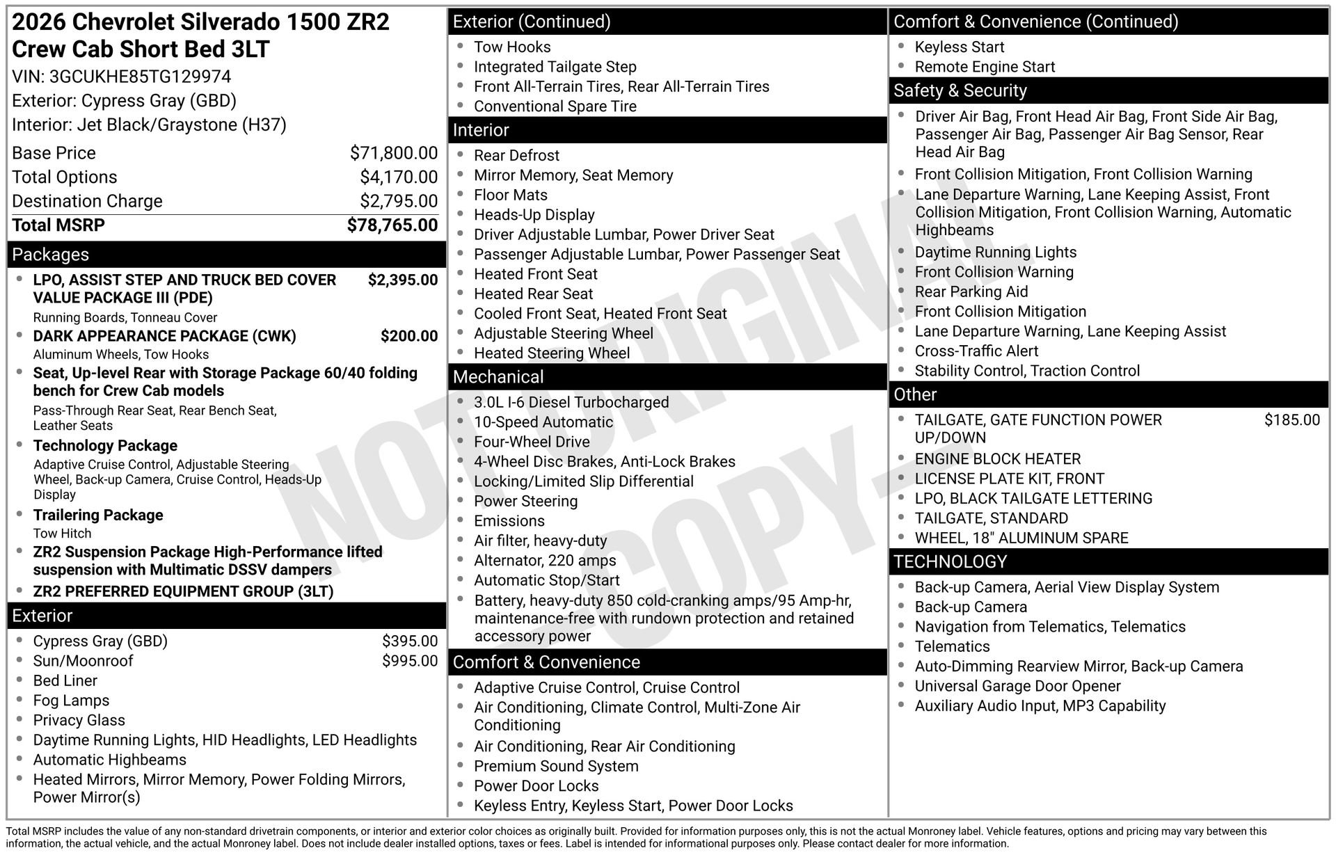 Used 2026 Chevrolet Silverado 1500 ZR2 AWD/4WD image 4