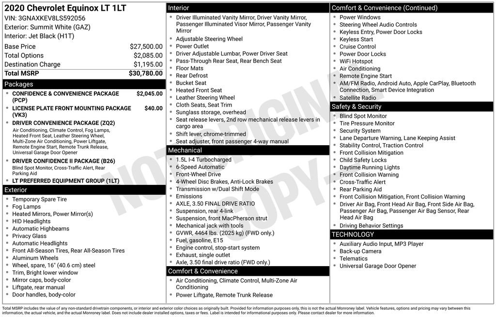 Used 2020 Chevrolet Equinox LT image 36