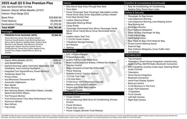 Certified 2025 Audi Q3 2.0T Premium Plus w/ Premium Plus Package AWD/4WD image 2