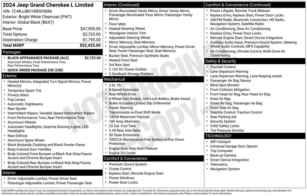 Used 2024 Jeep Grand Cherokee L Limited w/ Black Appearance Package image 30