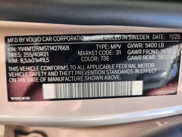 New 2026 Volvo XC60 B5 Ultra w/ Protection Package Premier AWD/4WD image 25
