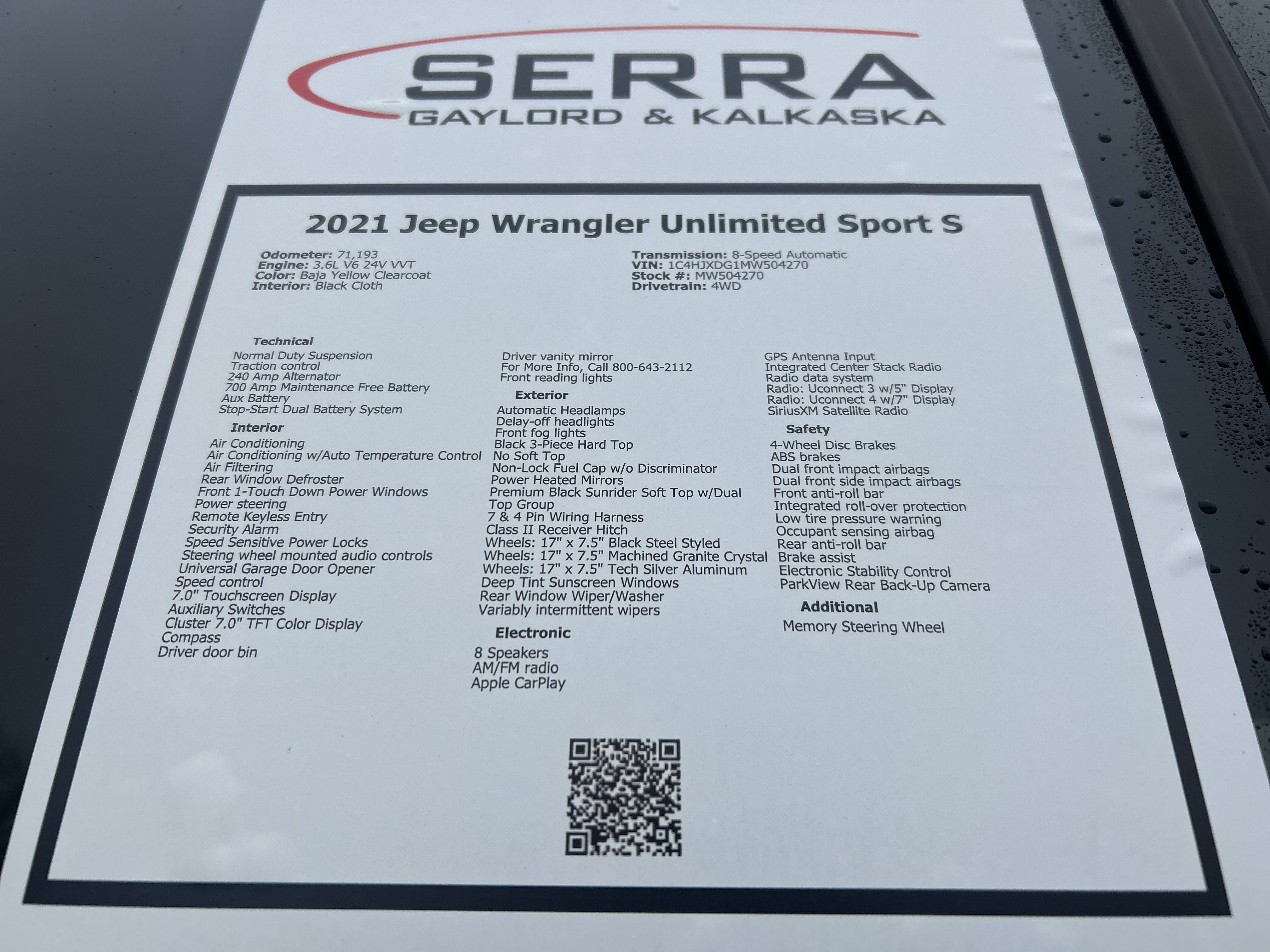 Used 2021 Jeep Wrangler Unlimited Sport w/ Dual Top Group image 31