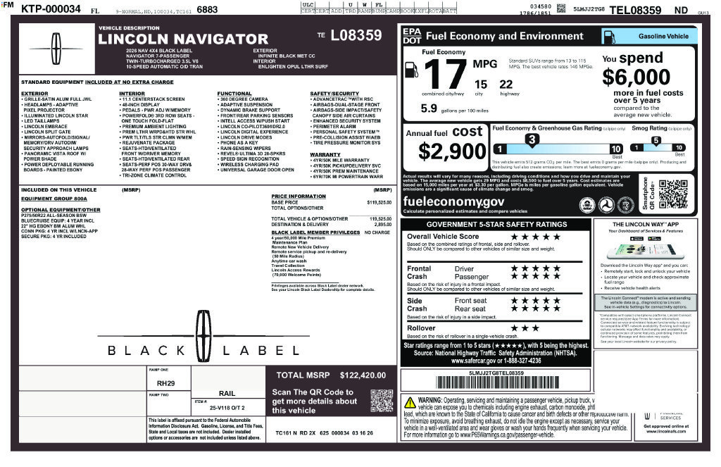 New 2026 Lincoln Navigator Black Label AWD/4WD image 29