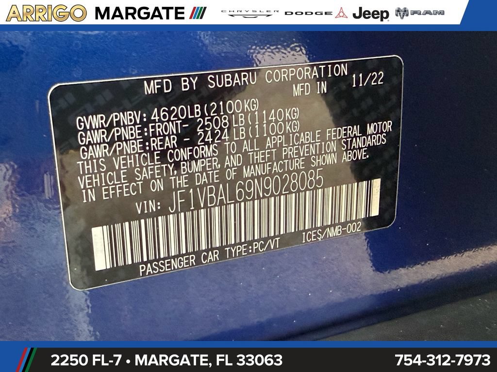 Used 2022 Subaru WRX Limited AWD/4WD image 22