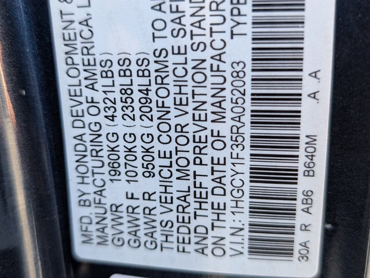 Used 2024 Honda Accord EX image 22