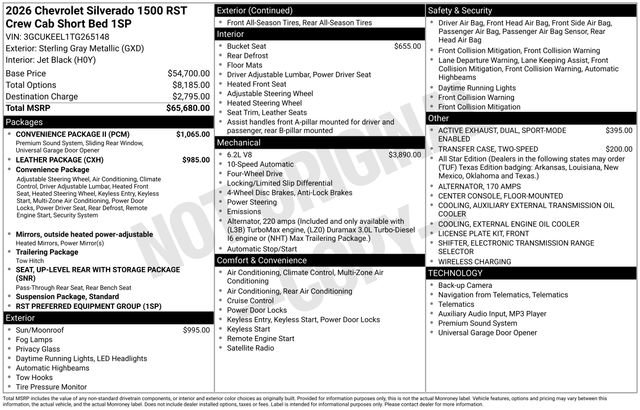New 2026 Chevrolet Silverado 1500 RST w/ Convenience Package II image 16