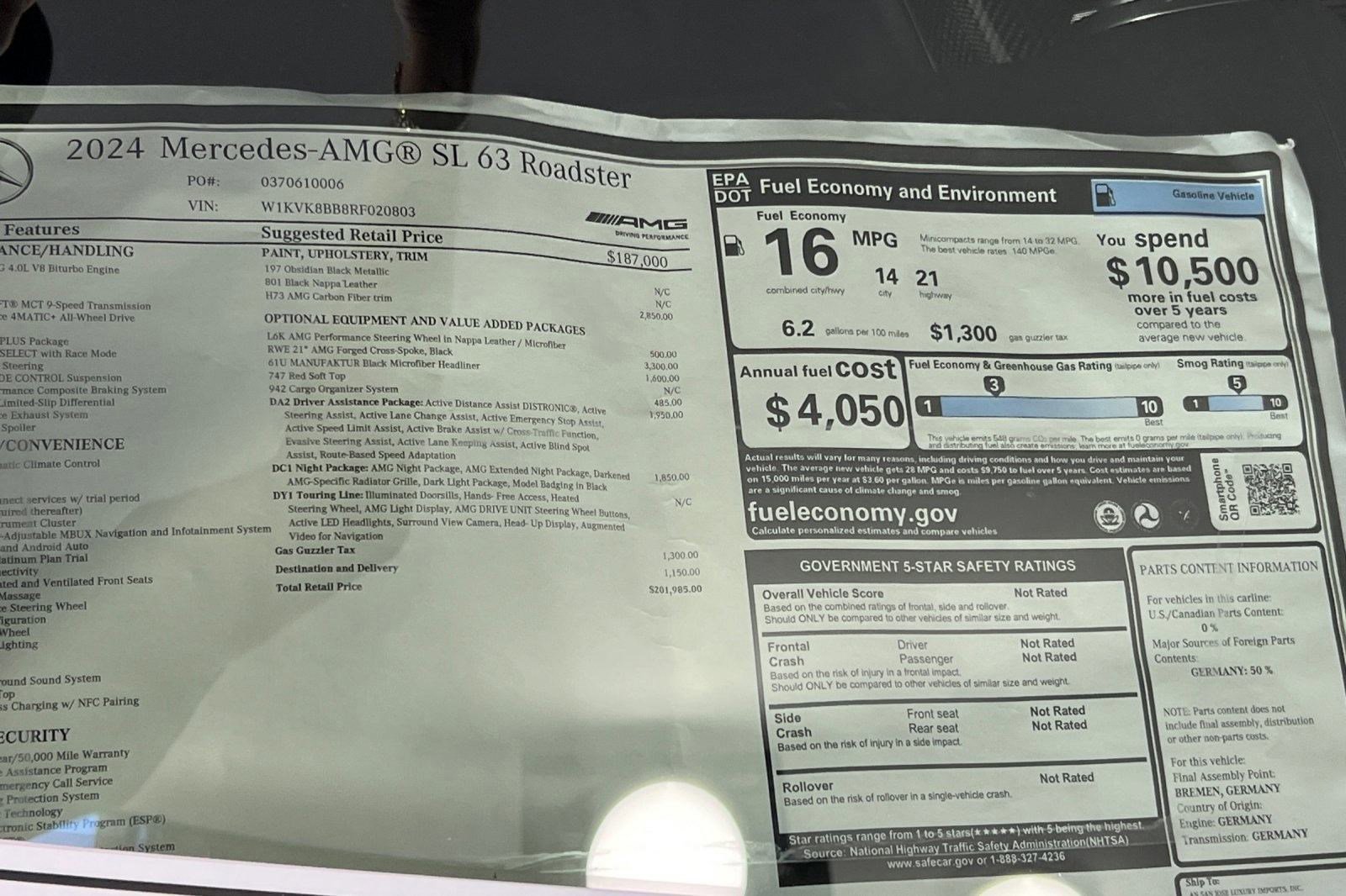 New 2024 Mercedes-Benz SL 63 AMG 4MATIC image 29