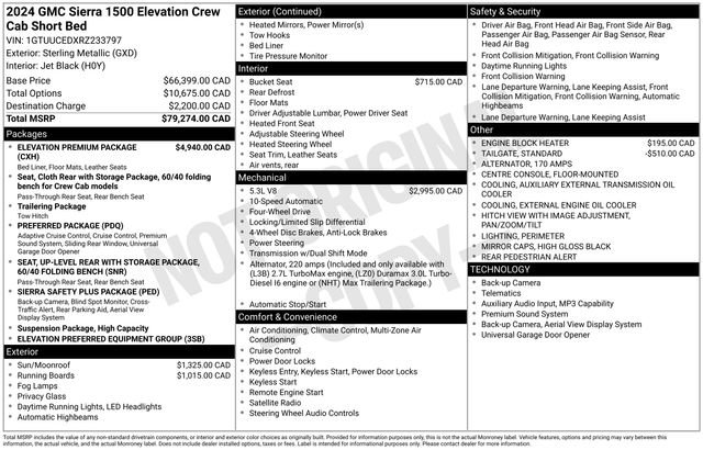 Used 2024 GMC Sierra 1500 Elevation w/ Elevation Premium Package AWD/4WD image 3