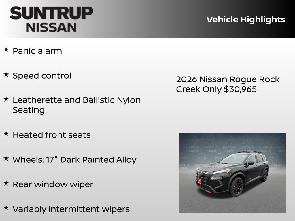 New 2026 Nissan Rogue Rock Creek image 30
