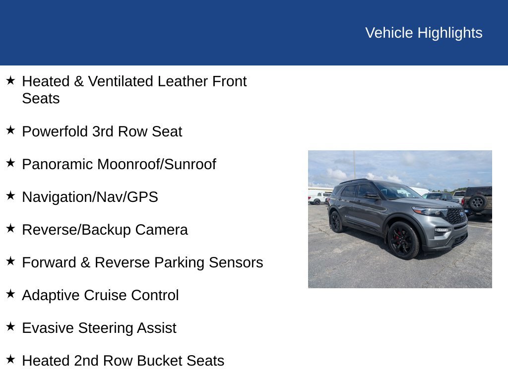 Certified 2023 Ford Explorer ST w/ Equipment Group 401A AWD/4WD image 39