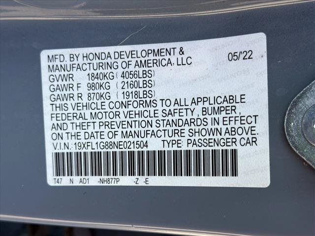 Used 2022 Honda Civic Sport Touring image 27