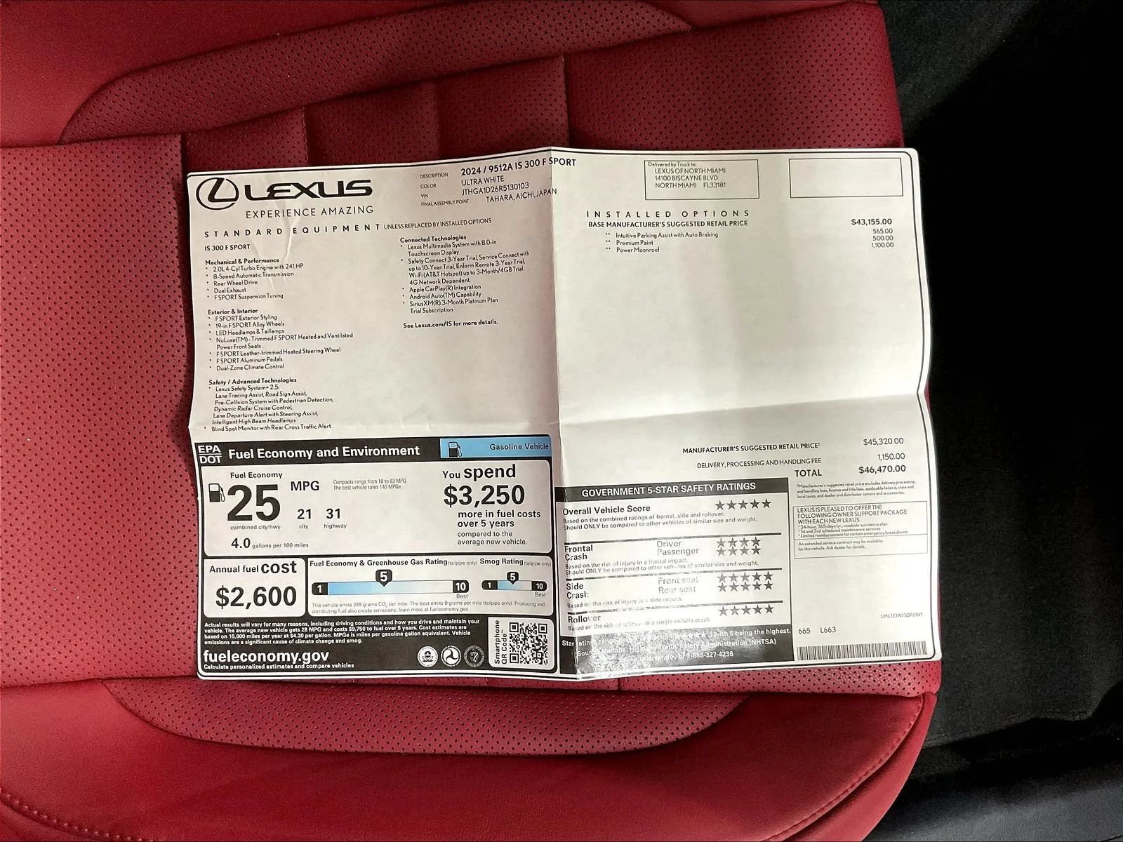Used 2024 Lexus IS 300 F Sport RWD image 3
