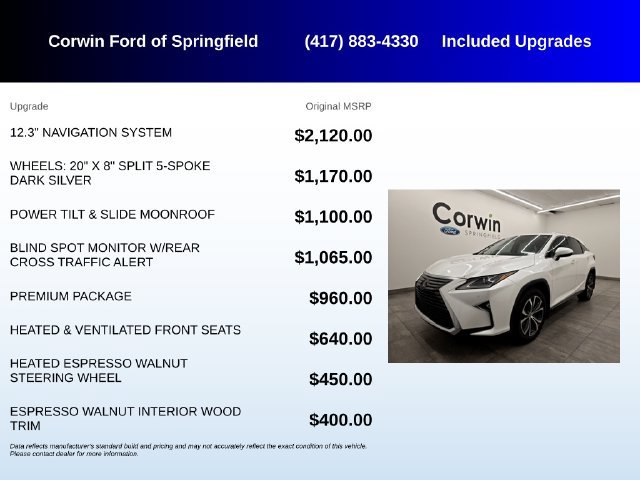 Used 2017 Lexus RX 350 FWD w/ Premium Package image 5