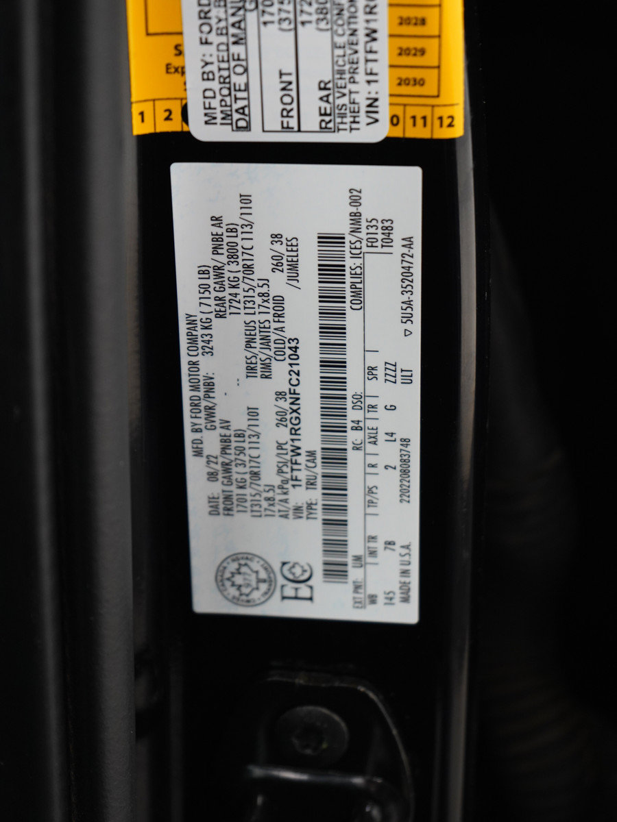 Used 2022 Ford F150 Raptor w/ Convenience Package AWD/4WD image 28