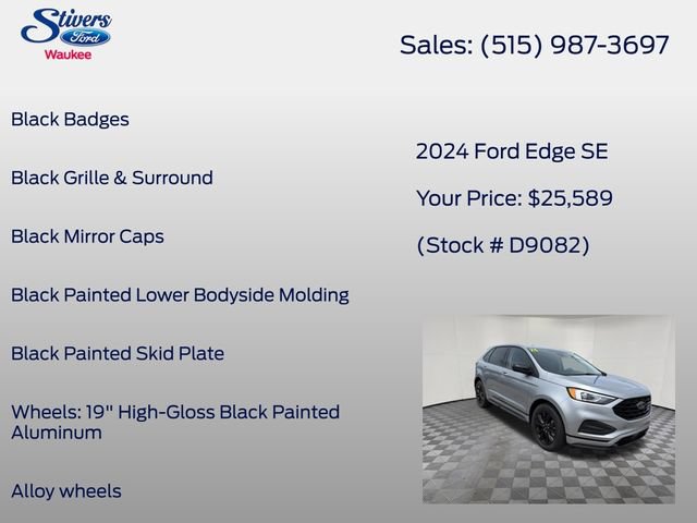 Certified 2024 Ford Edge SE w/ Black Appearance Package AWD/4WD image 22
