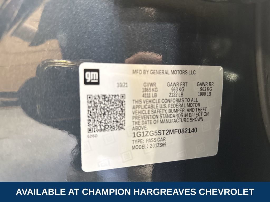 Certified 2021 Chevrolet Malibu RS FWD image 42