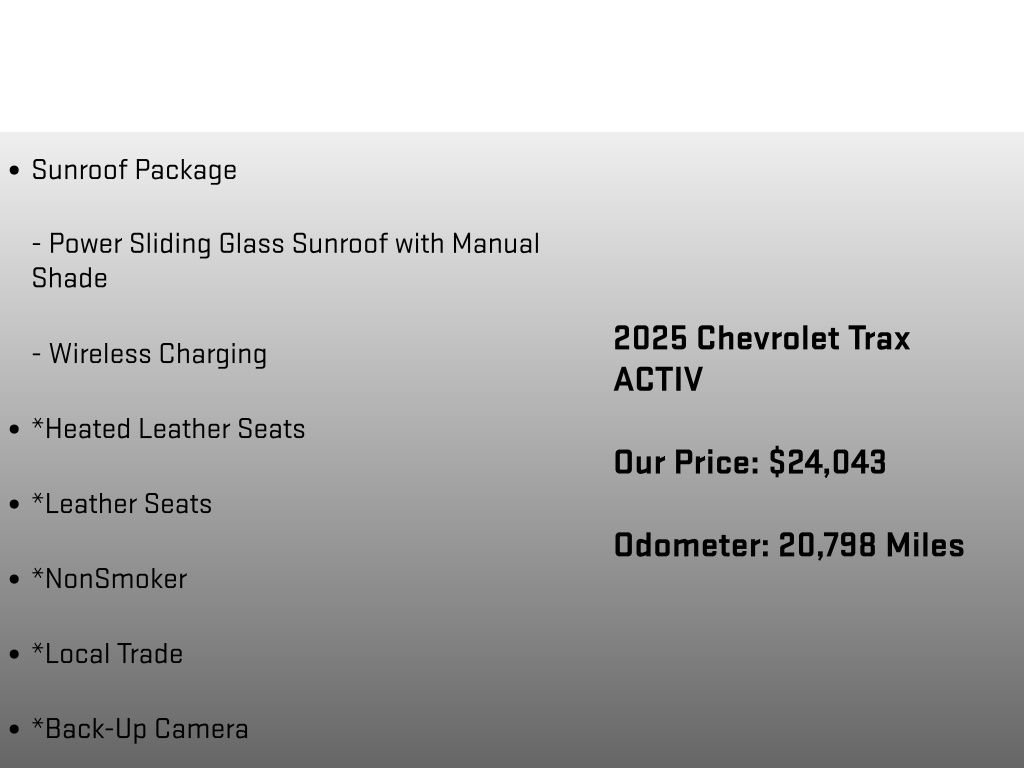 Used 2025 Chevrolet Trax ACTIV w/ Sunroof Package FWD image 12