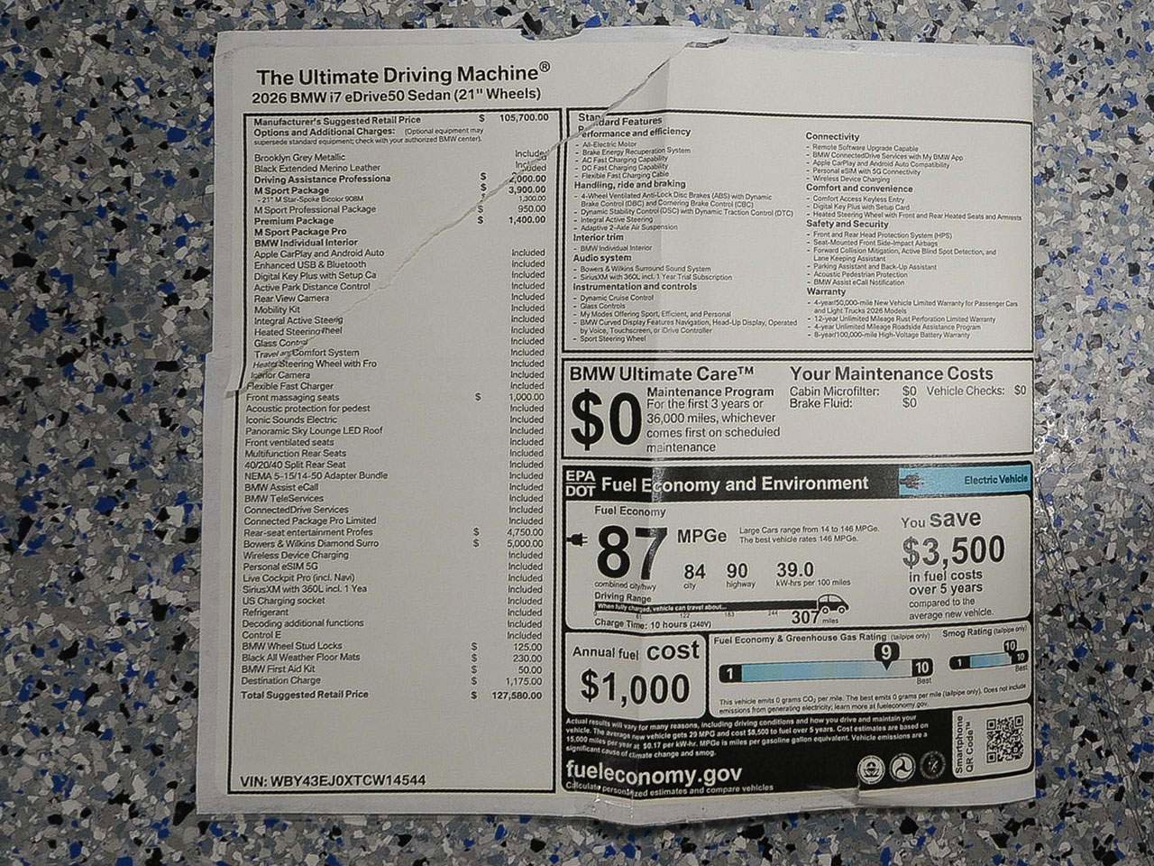 Used 2026 BMW i7 eDrive50 w/ M Sport Package RWD image 16