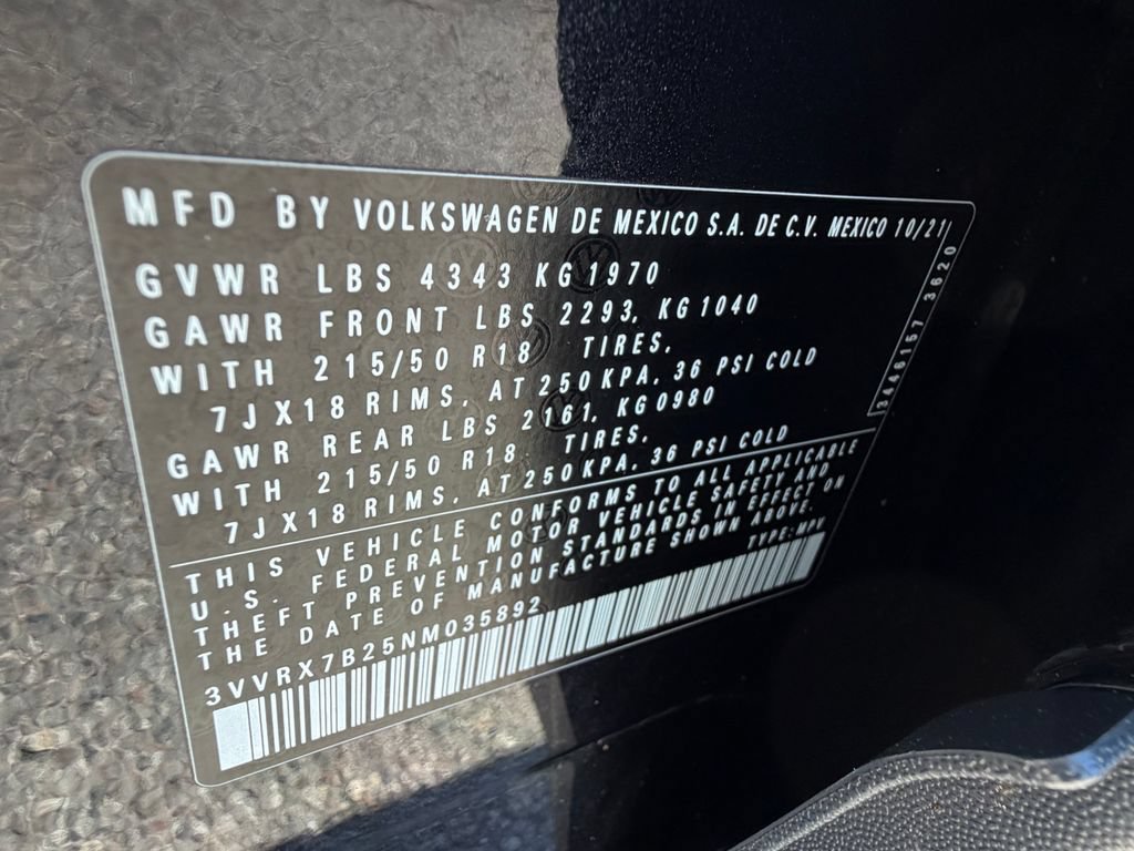 Used 2022 Volkswagen Taos SE FWD image 30