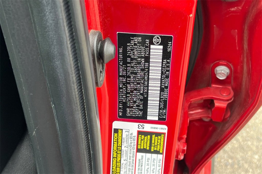 Certified 2021 Toyota Camry XSE image 31